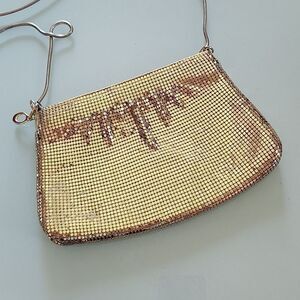 Vintage '70s Hand Made Metallic Gold Bag
